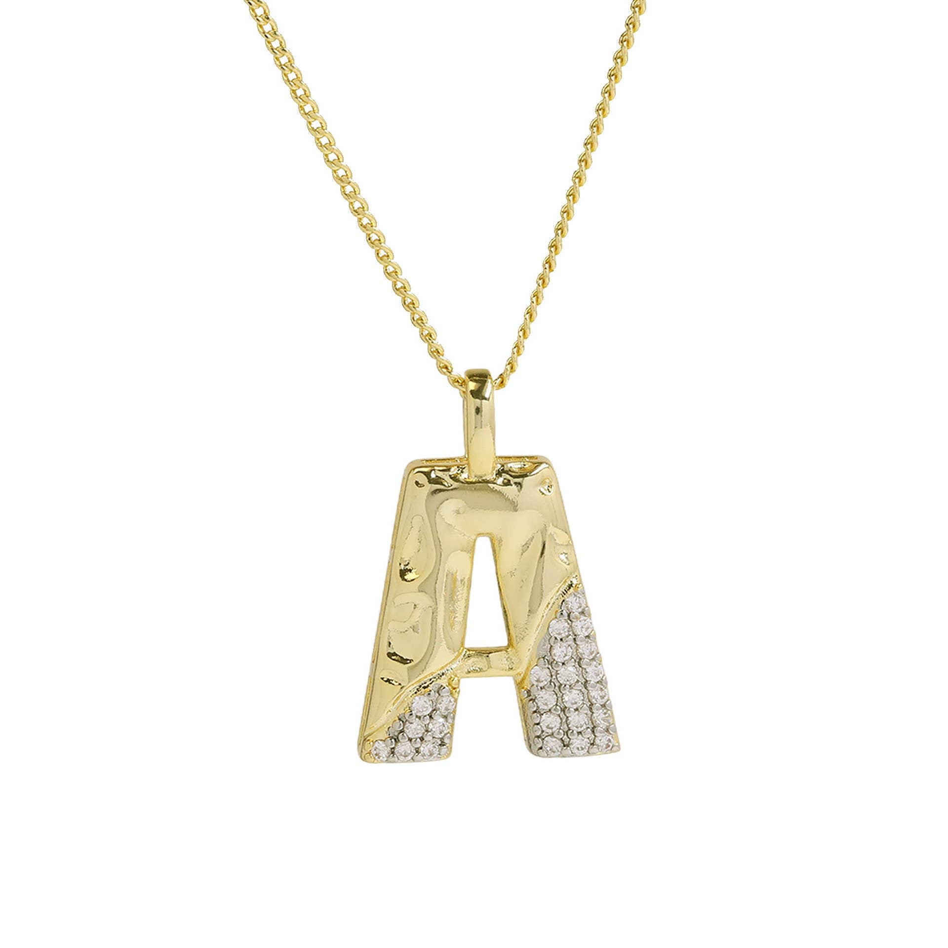 Mixed Metal Initial Necklace
