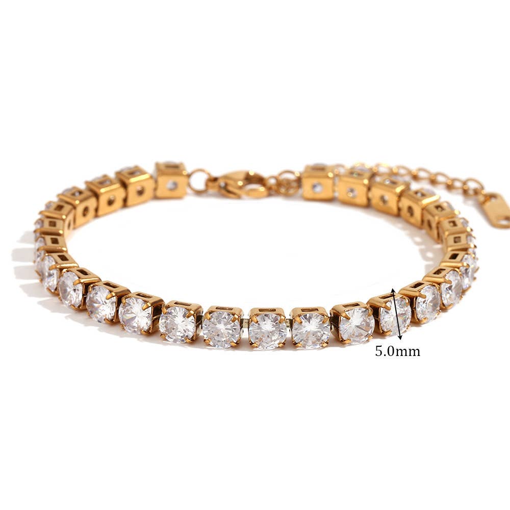 CZ Zircon Rhinestone Bracelet Water Resistant