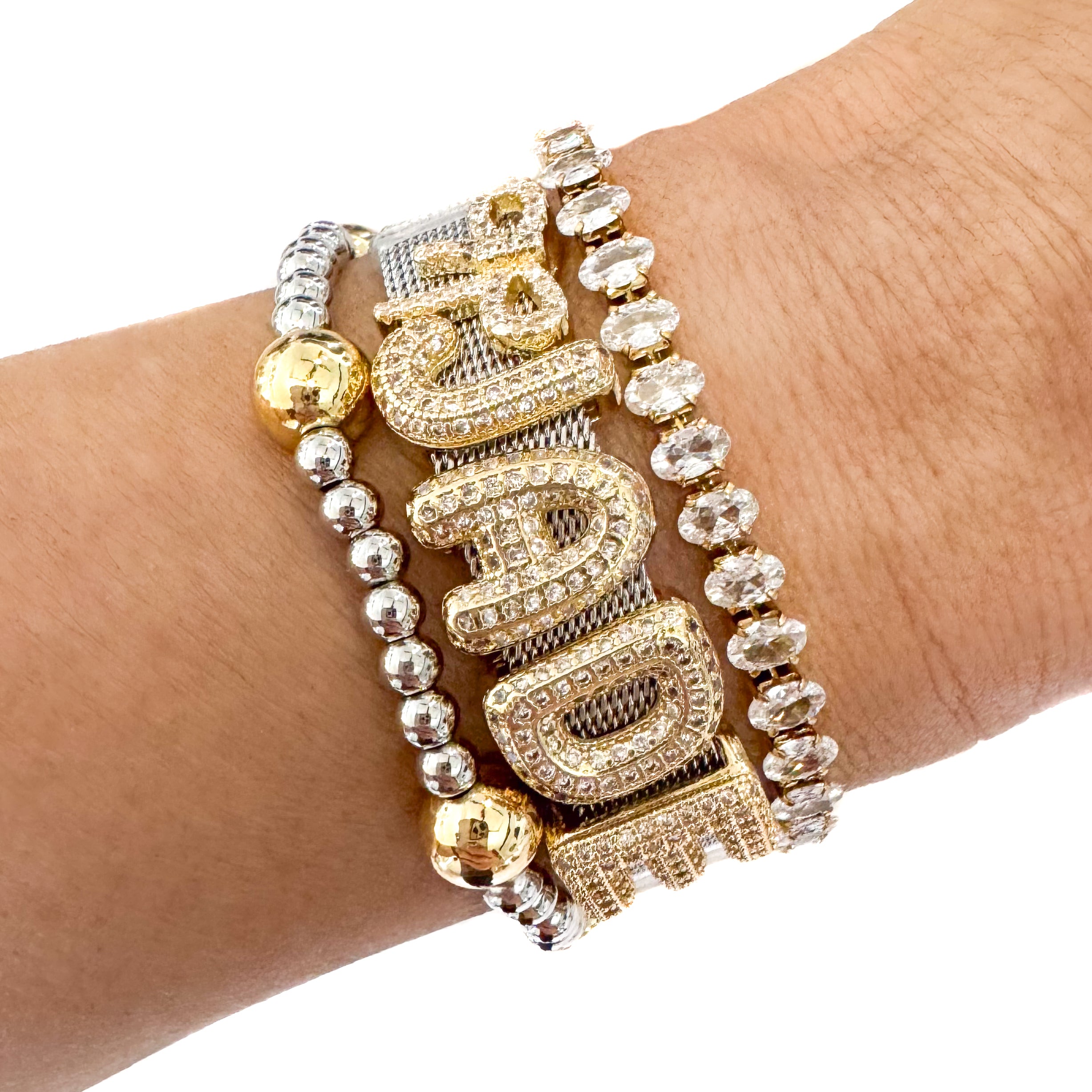 Custom Name Slider Watch Band Bracelet