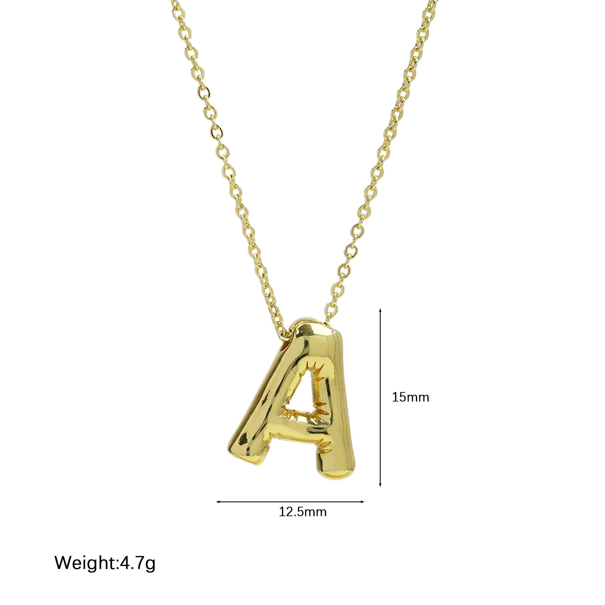 Medium* Initial Balloon Bubble Necklace 0.57