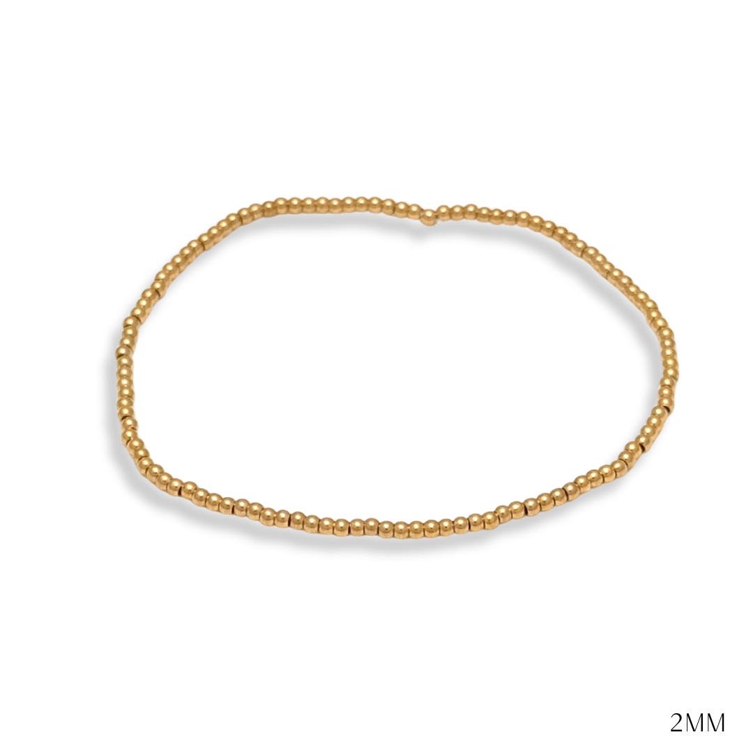 Pearl and Gold Beaded Bracelets Water Resistant