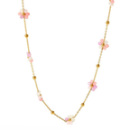 Flower Daisy Spring Summer Necklace and Bracelet Waterproof