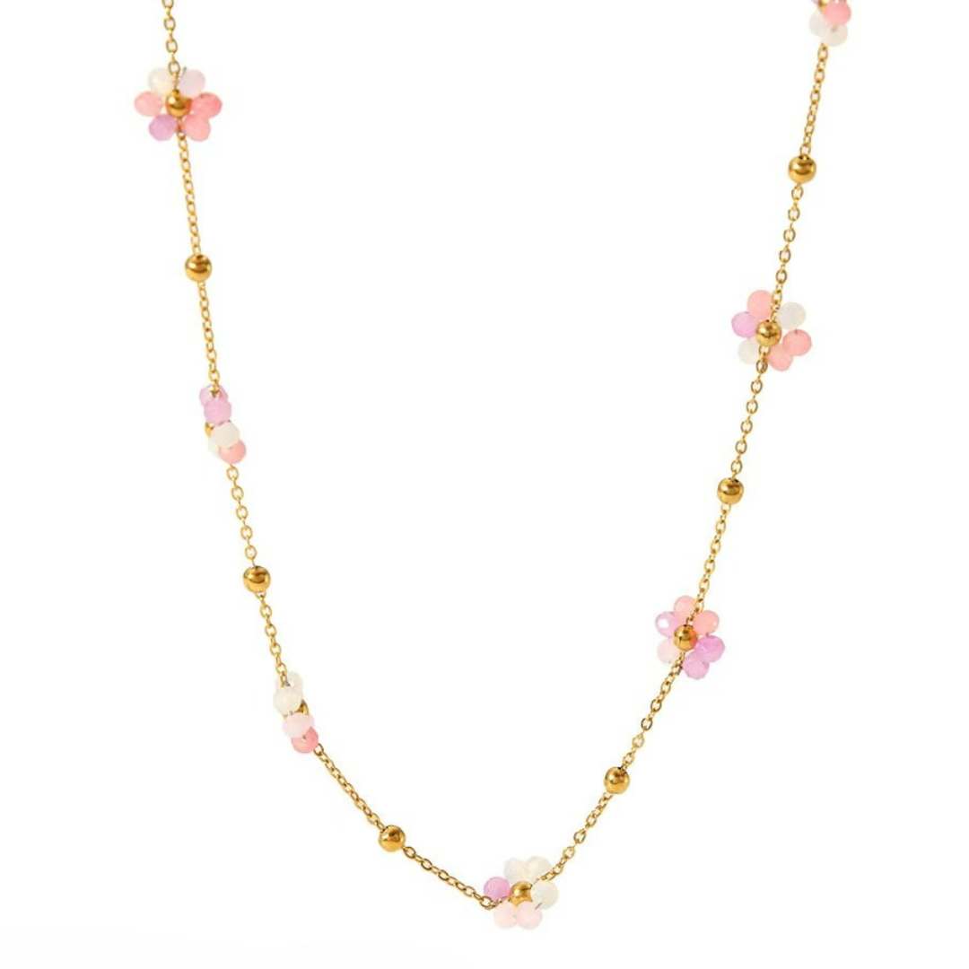 Flower Daisy Spring Summer Necklace and Bracelet Water Resistant