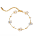 Flower Daisy Spring Summer Necklace and Bracelet Waterproof