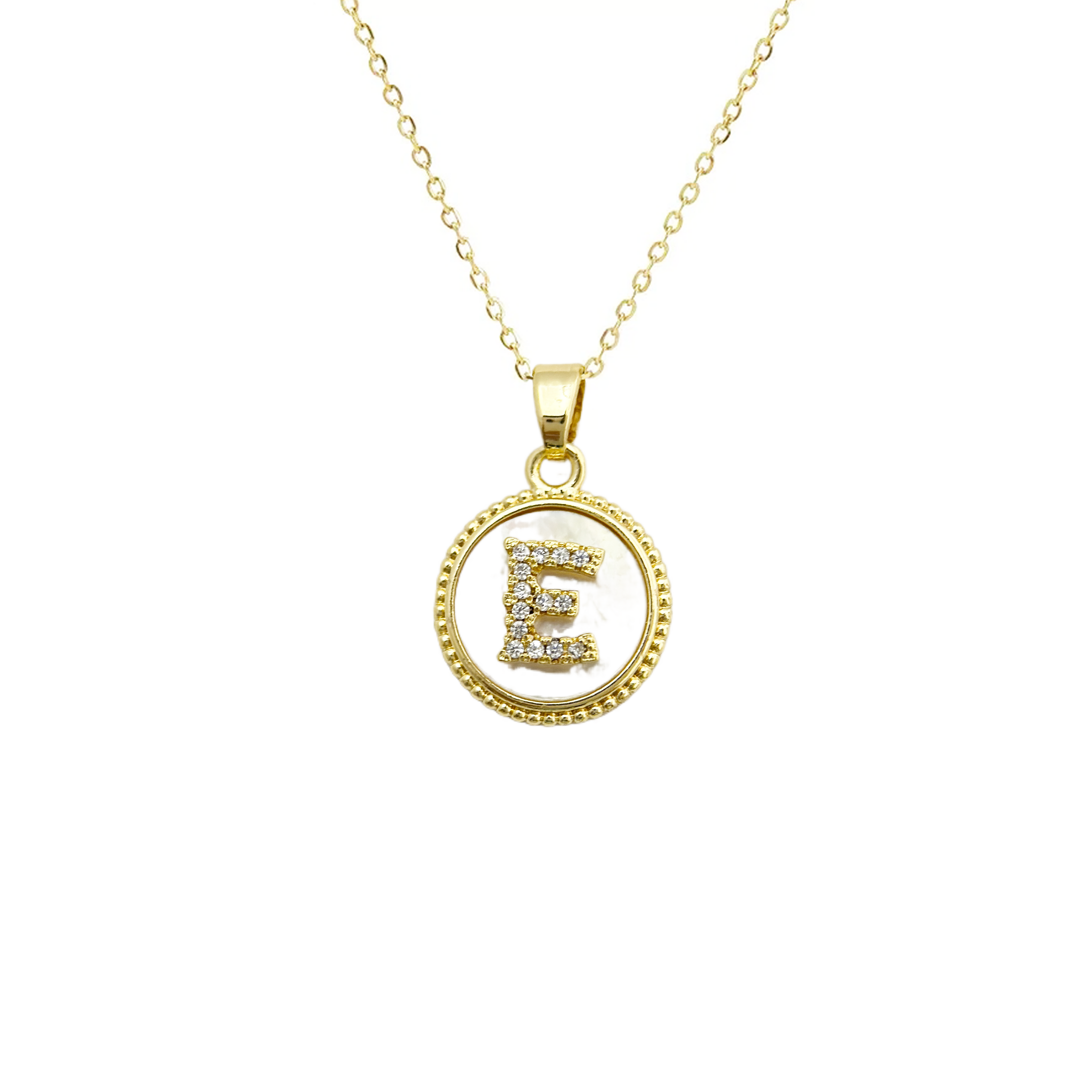 Initial Mother Of Pearl Gold Necklaces