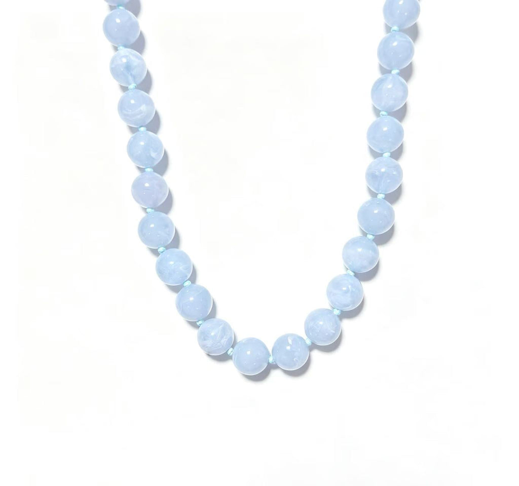 Marble Beaded Statement Necklace