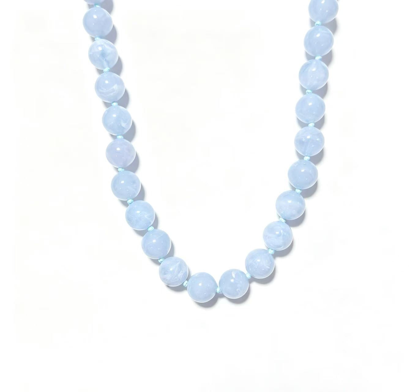 Marble Beaded Statement Necklace