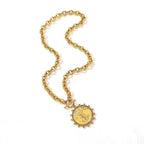 Victory Angel Coin Toggle Necklace Water Resistant
