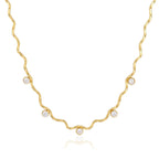 Wave CZ Necklace Water Resistant