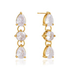 Lila Pear Earrings Water Resistant