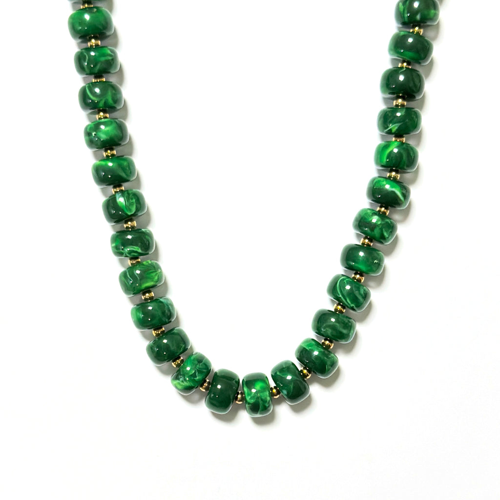 Marble Beaded Necklaces - Water Resistant