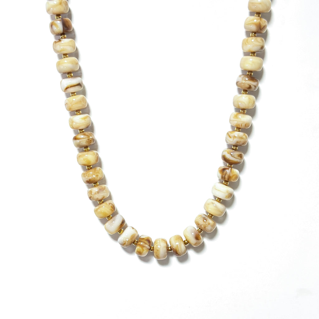 Marble Beaded Necklaces - Water Resistant