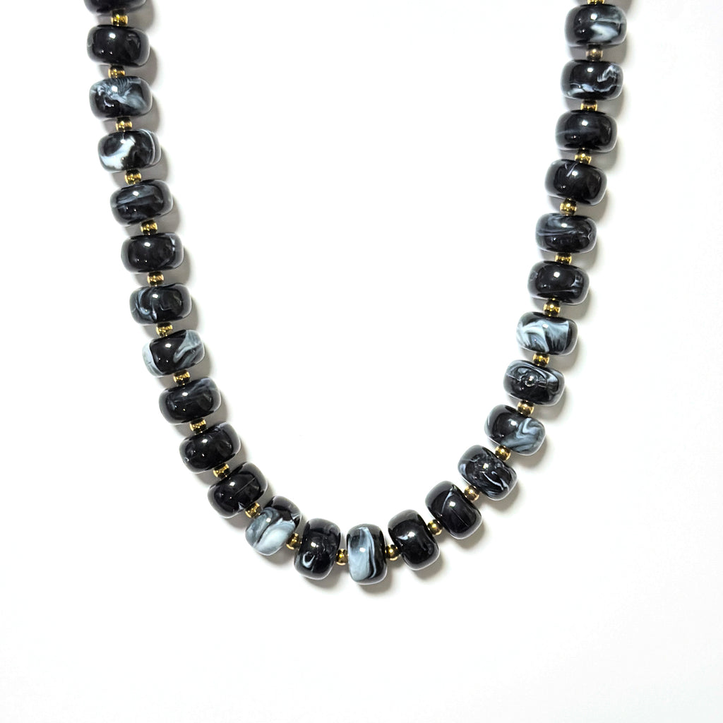 Marble Beaded Necklaces - Water Resistant