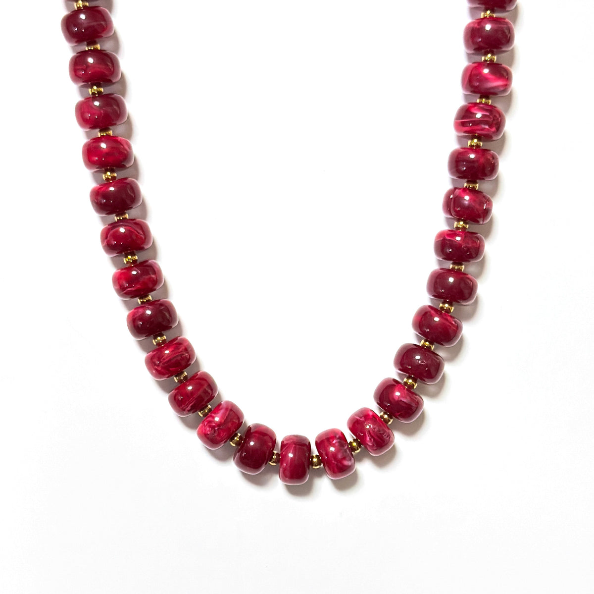 Marble Beaded Necklaces - Water Resistant