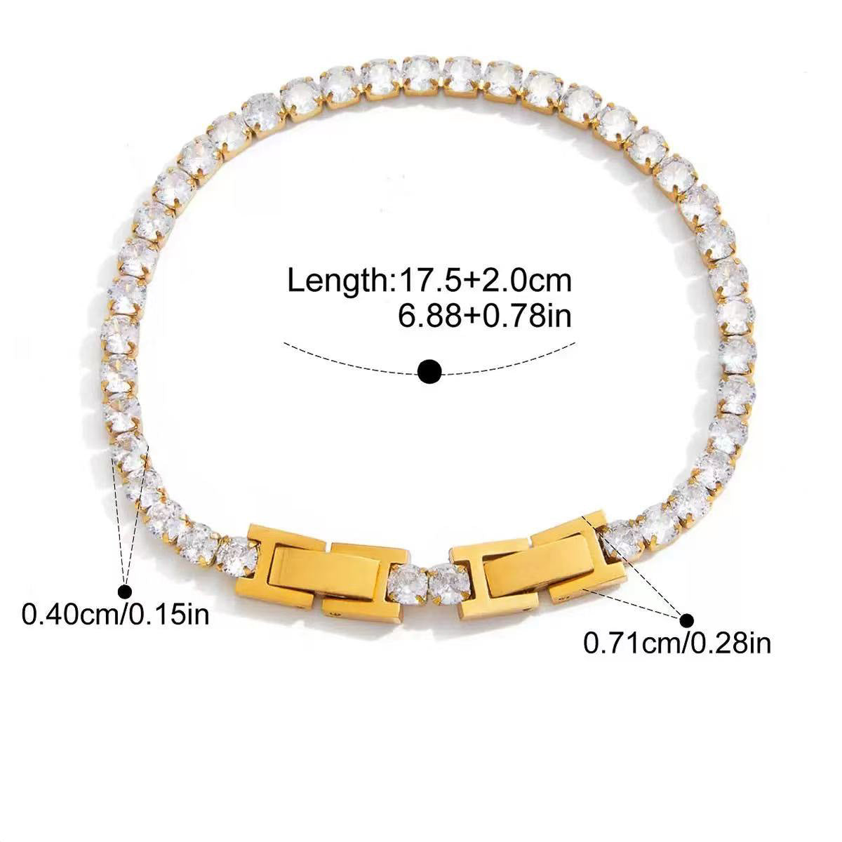 Tennis Lock Bracelet Water Resistant
