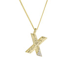 Mixed Metal Initial Necklace