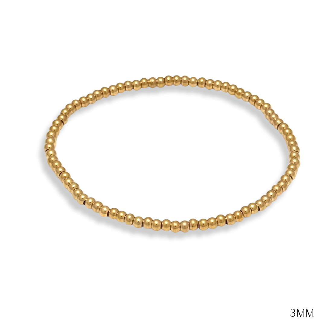 Pearl and Gold Beaded Bracelets Waterproof