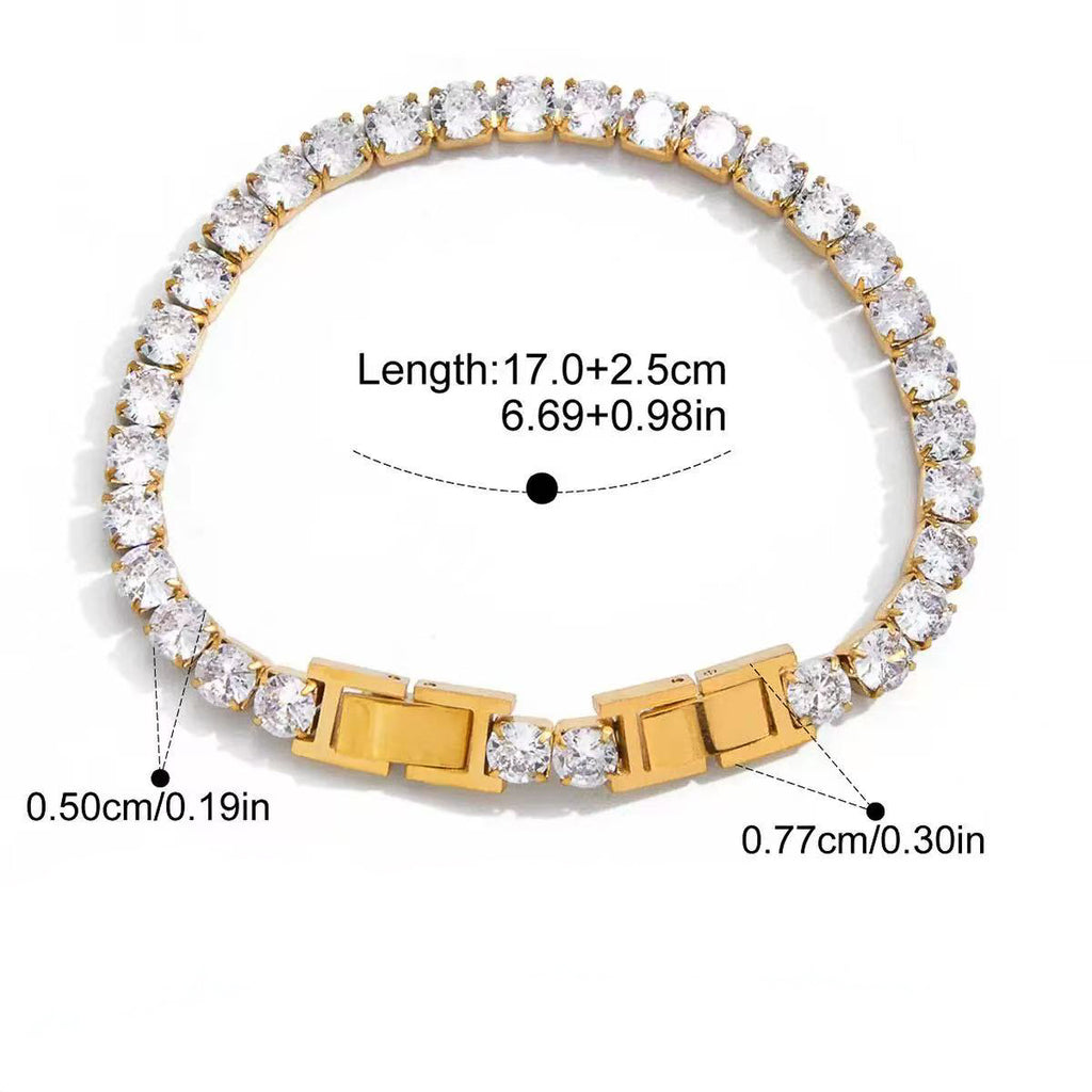 Tennis Lock Bracelet Water Resistant