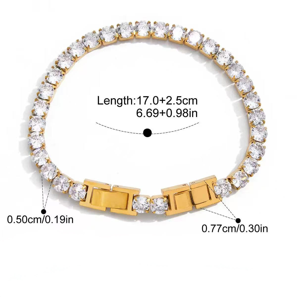 Tennis Lock Bracelet Water Resistant