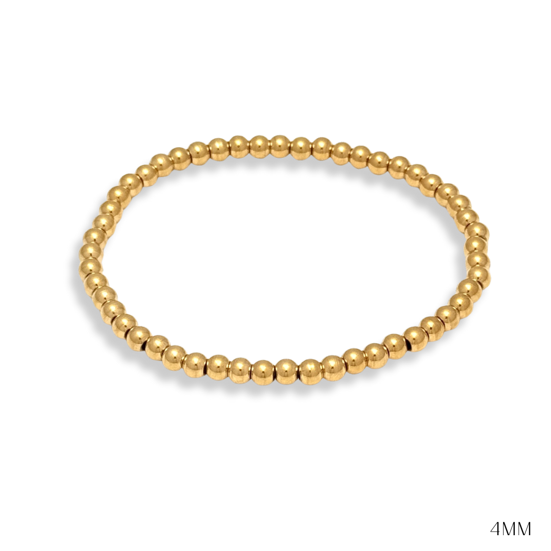 Pearl and Gold Beaded Bracelets Waterproof