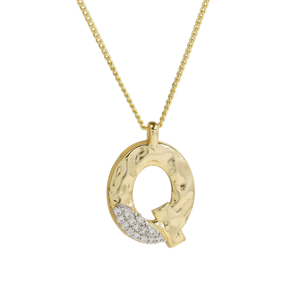 Mixed Metal Initial Necklace