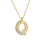 Mixed Metal Initial Necklace