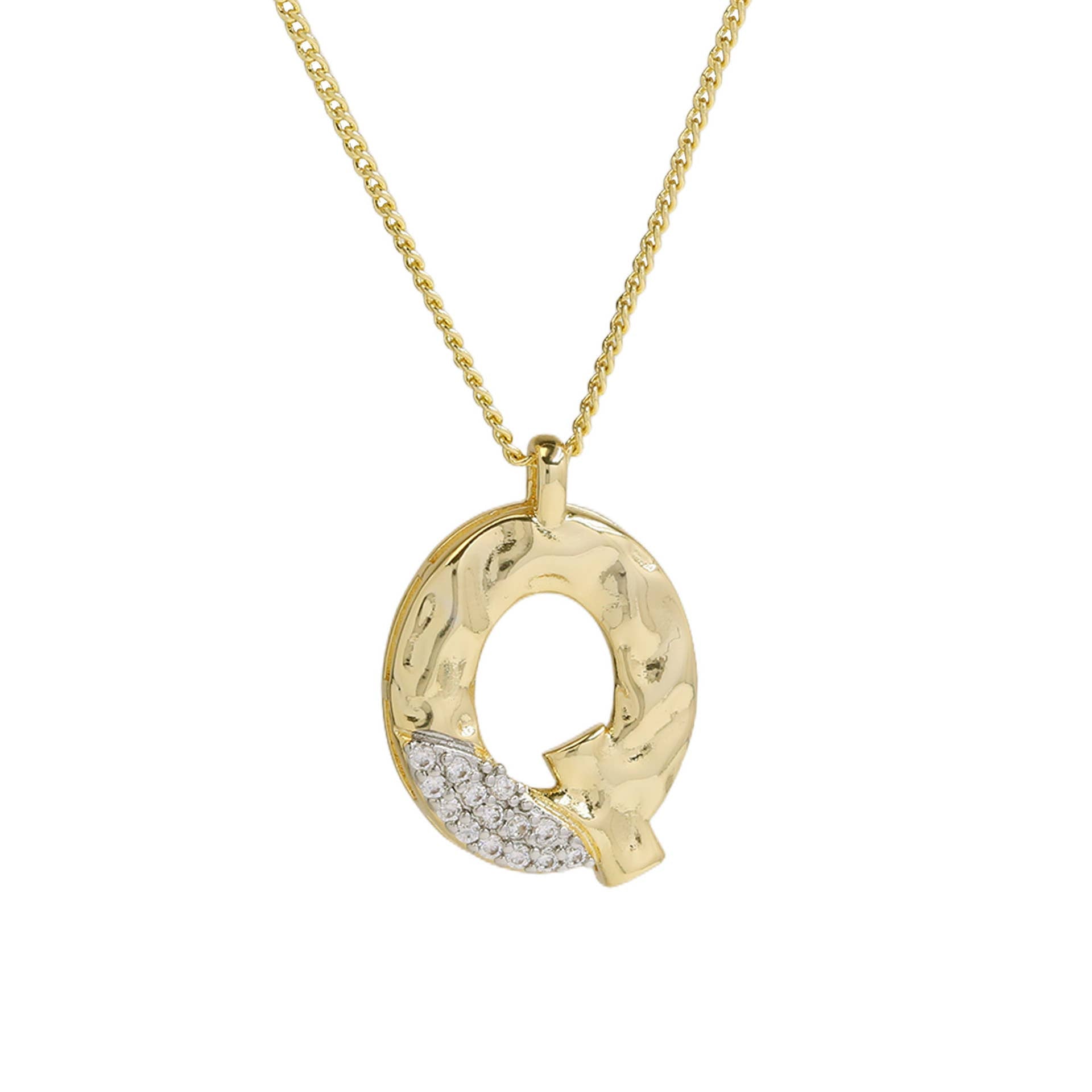 Mixed Metal Initial Necklace