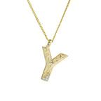 Mixed Metal Initial Necklace
