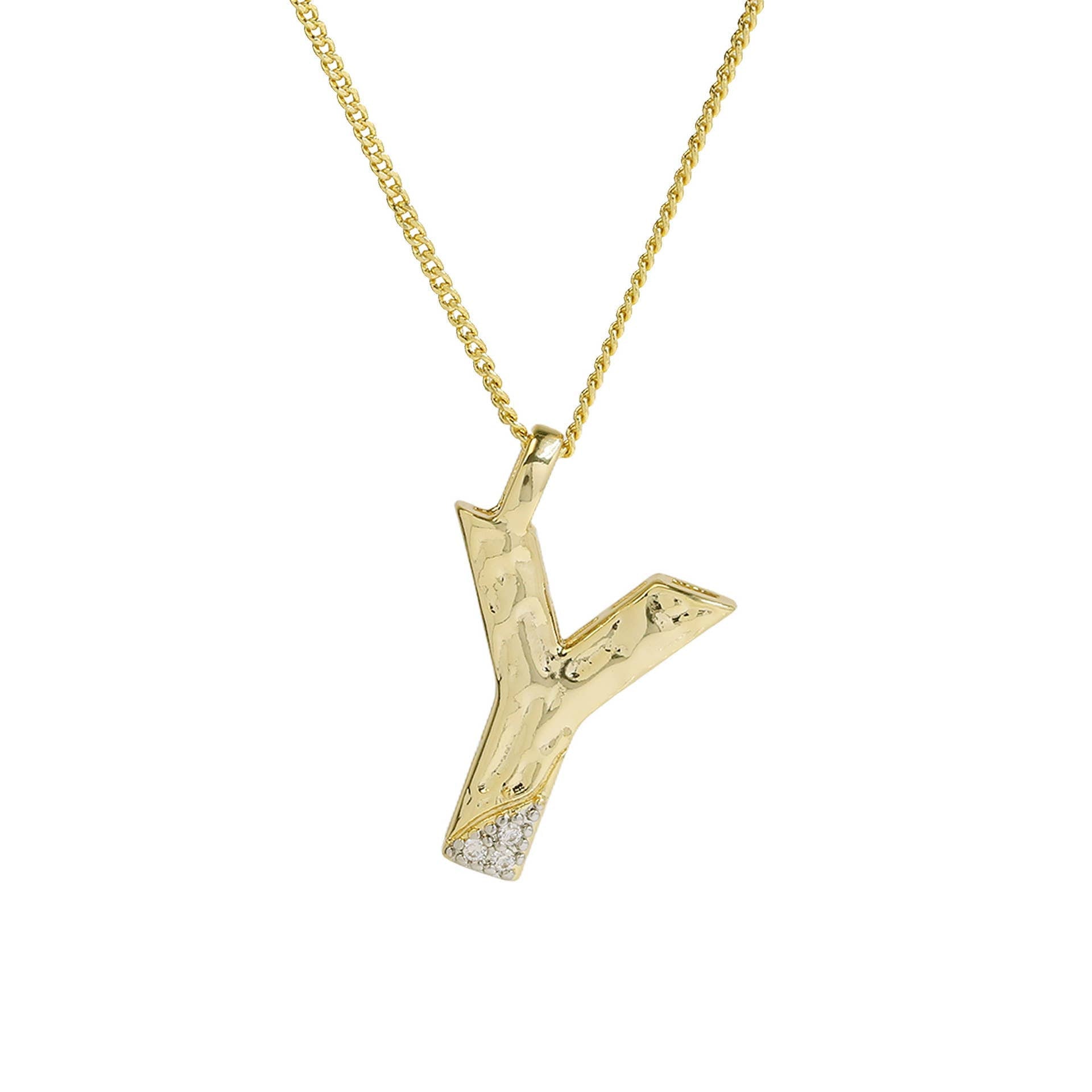 Mixed Metal Initial Necklace