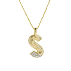 Mixed Metal Initial Necklace