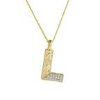 Mixed Metal Initial Necklace