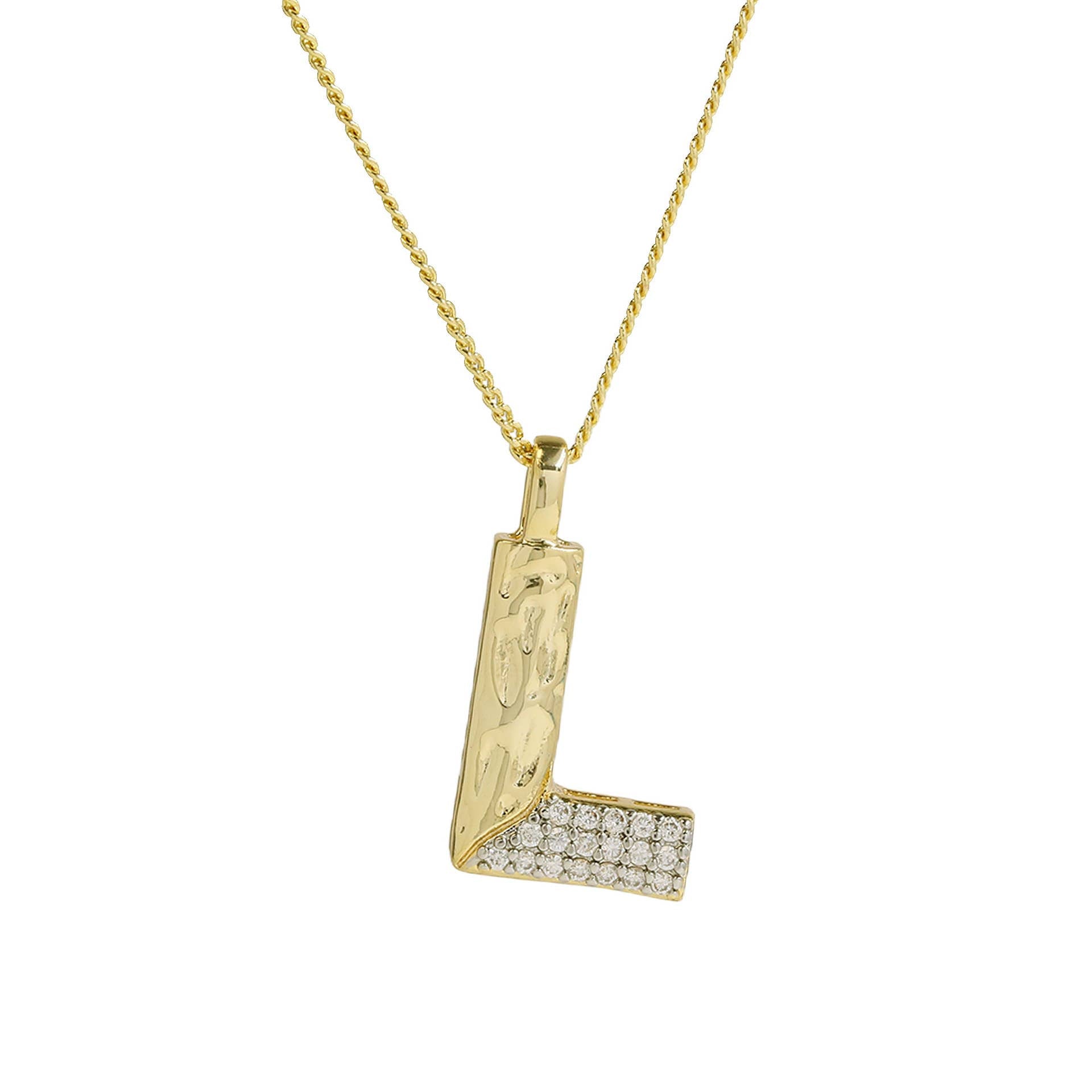 Mixed Metal Initial Necklace