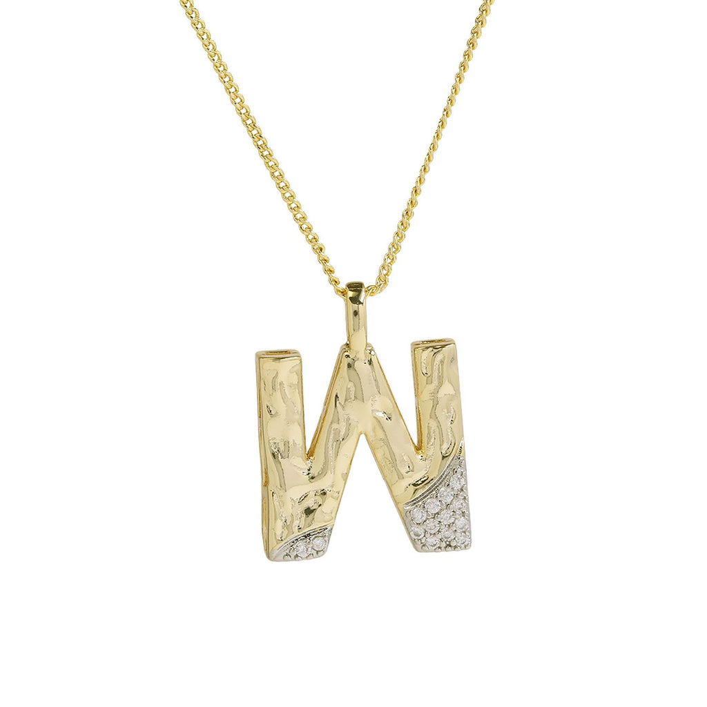 Mixed Metal Initial Necklace