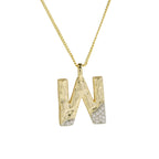 Mixed Metal Initial Necklace