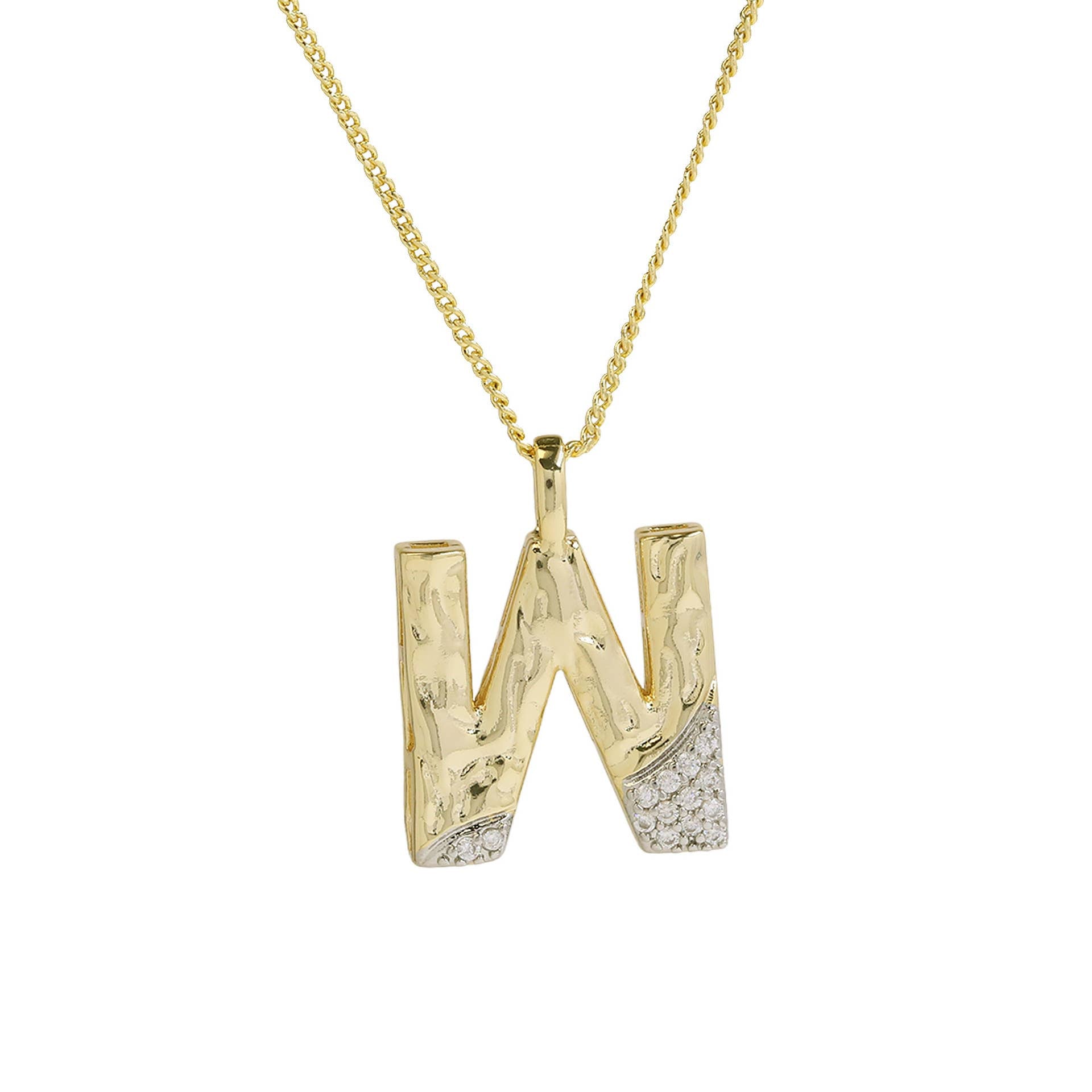 Mixed Metal Initial Necklace