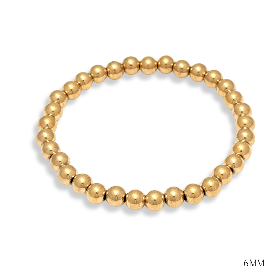 Pearl and Gold Beaded Bracelets Water Resistant