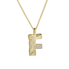 Mixed Metal Initial Necklace