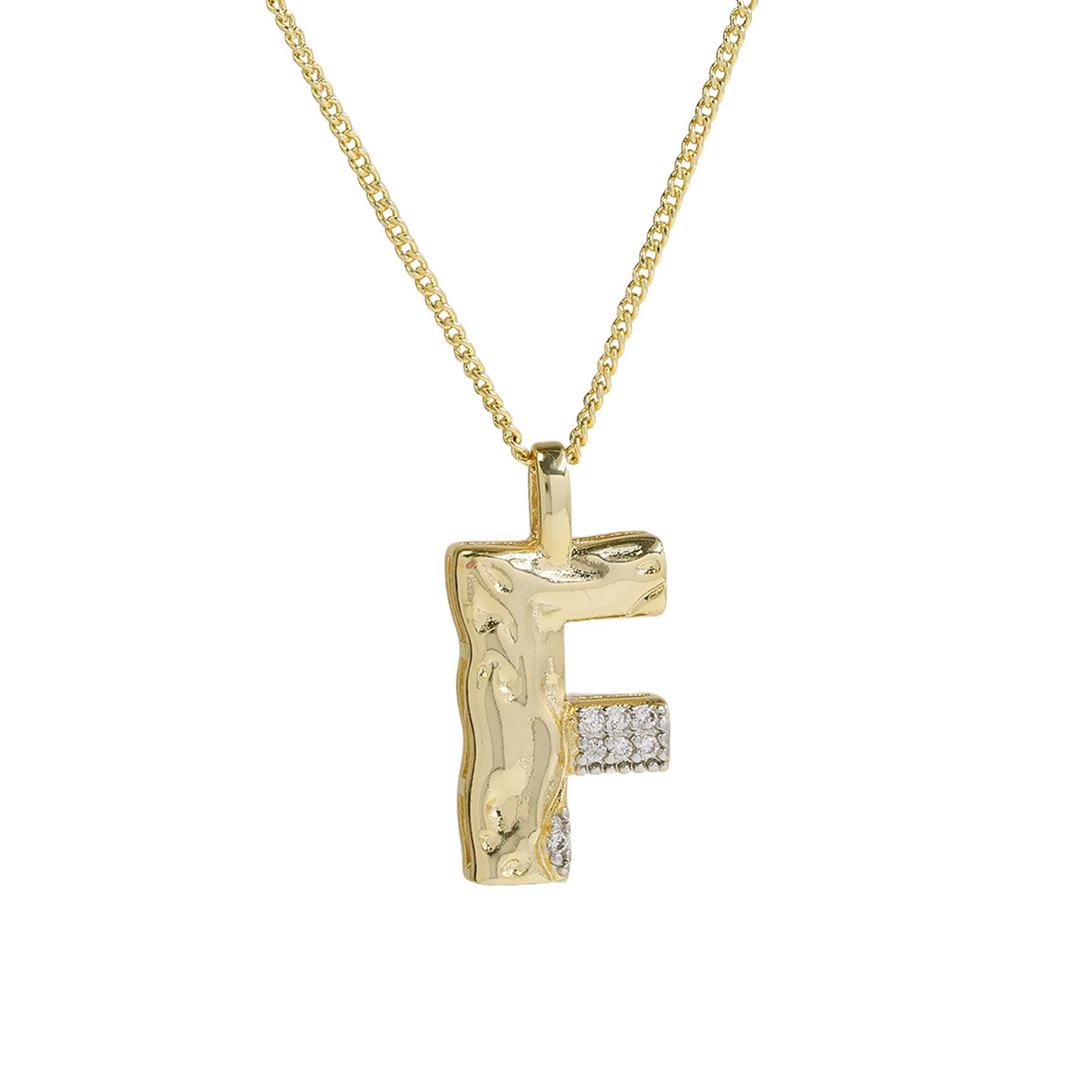 Mixed Metal Initial Necklace