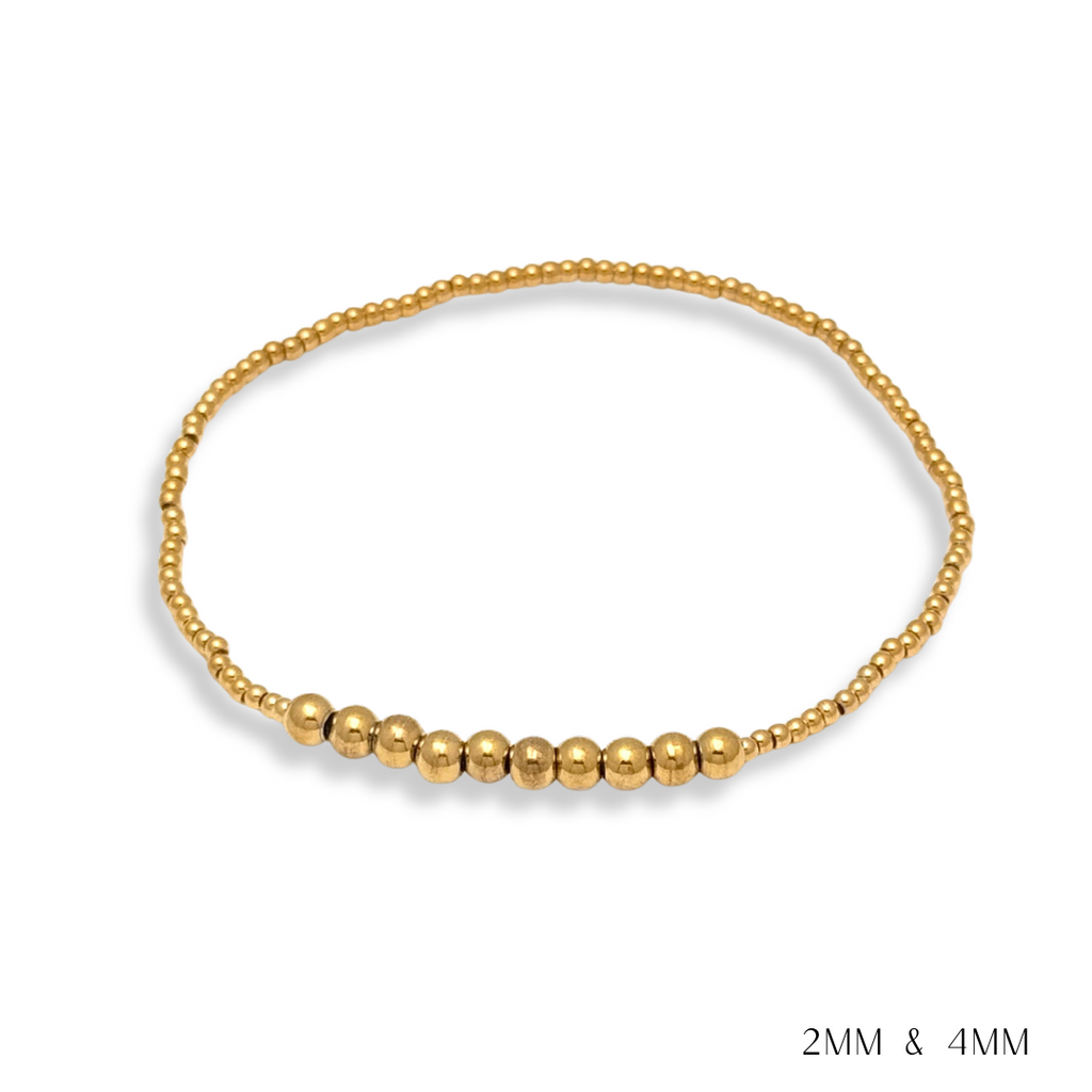 Pearl and Gold Beaded Bracelets Water Resistant