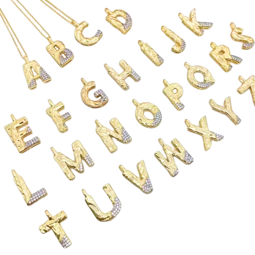 Mixed Metal Initial Necklace