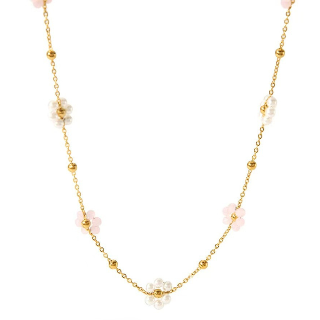 Flower Daisy Spring Summer Necklace and Bracelet Waterproof