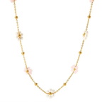 Flower Daisy Spring Summer Necklace and Bracelet Waterproof