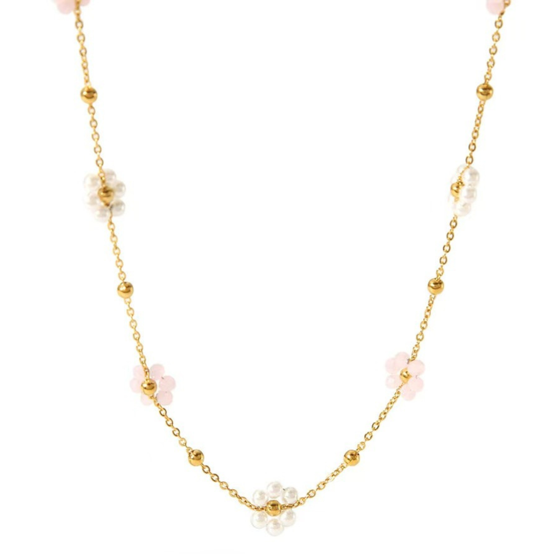 Flower Daisy Spring Summer Necklace and Bracelet Waterproof