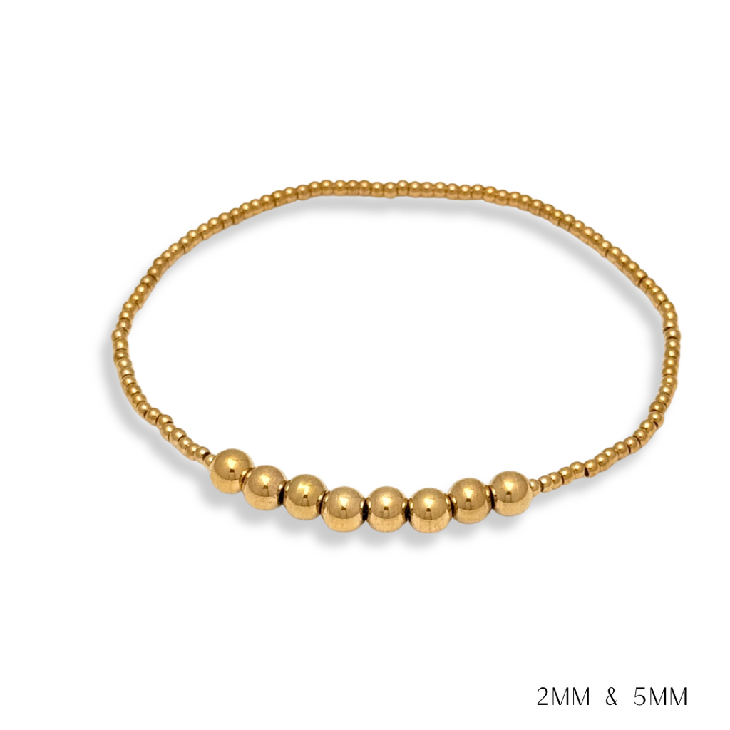 Pearl and Gold Beaded Bracelets Water Resistant