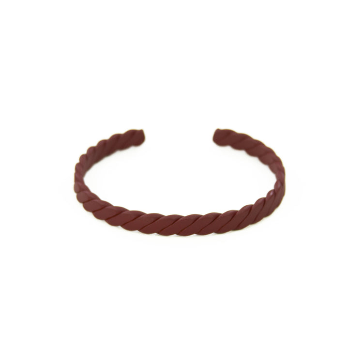 Braided Burgundy #77 Cuff Bracelet