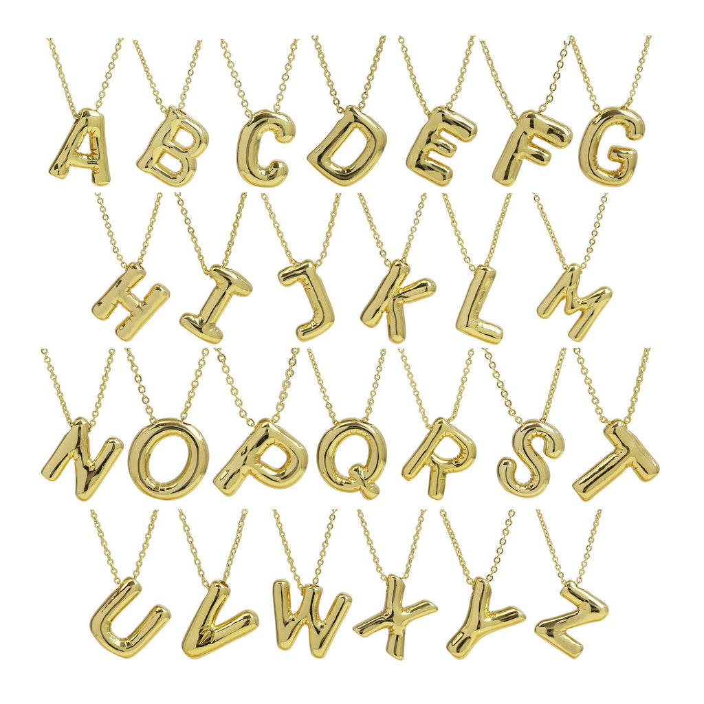Medium* Initial Balloon Bubble Necklace 0.57