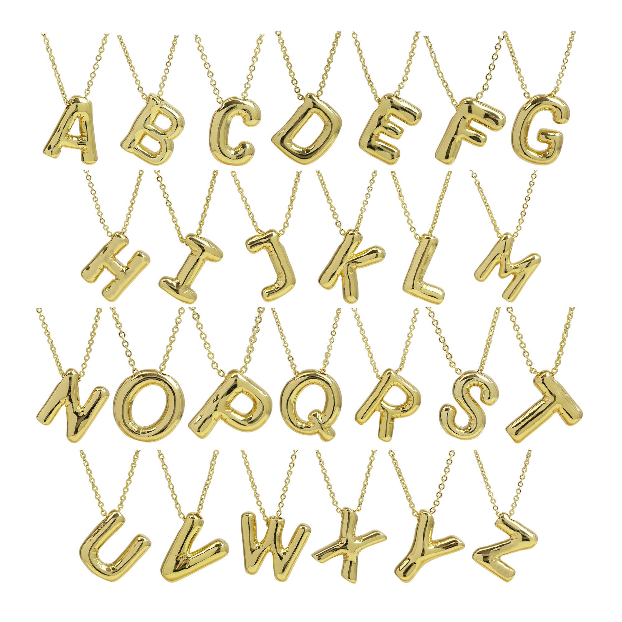 Medium* Initial Balloon Bubble Necklace 0.57
