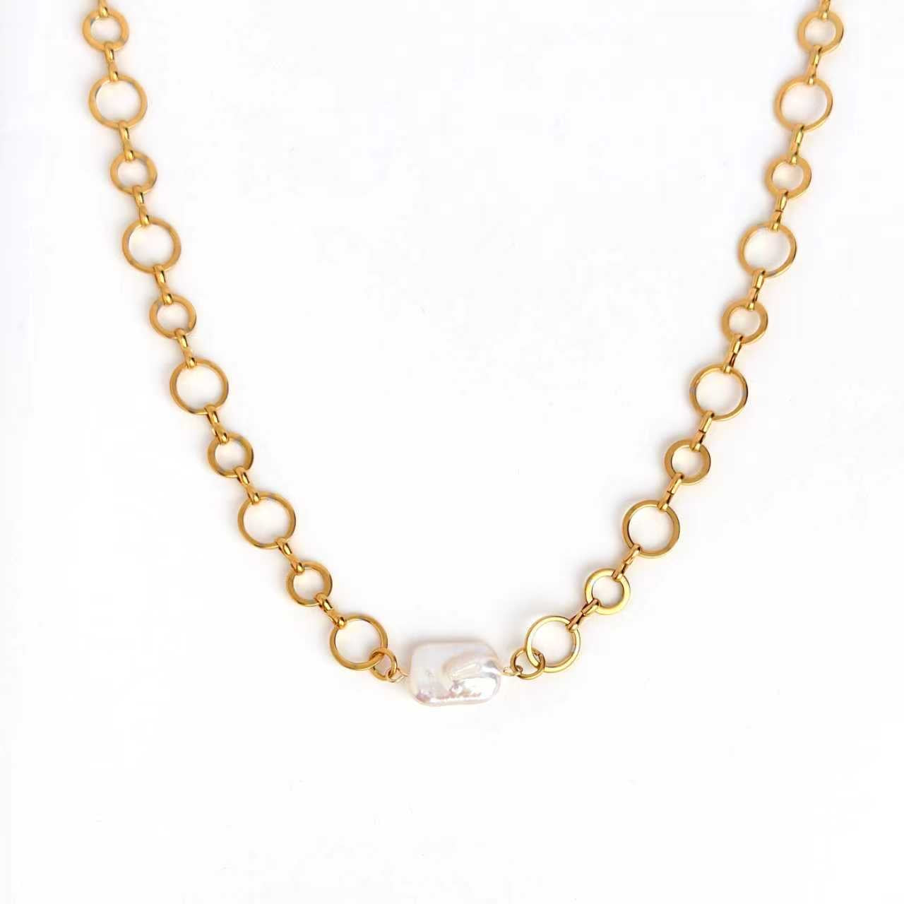 Halo Fresh Water Pearl Necklace Water Resistant