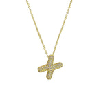 Medium Initial CZ Balloon Bubble Necklace 0.57”