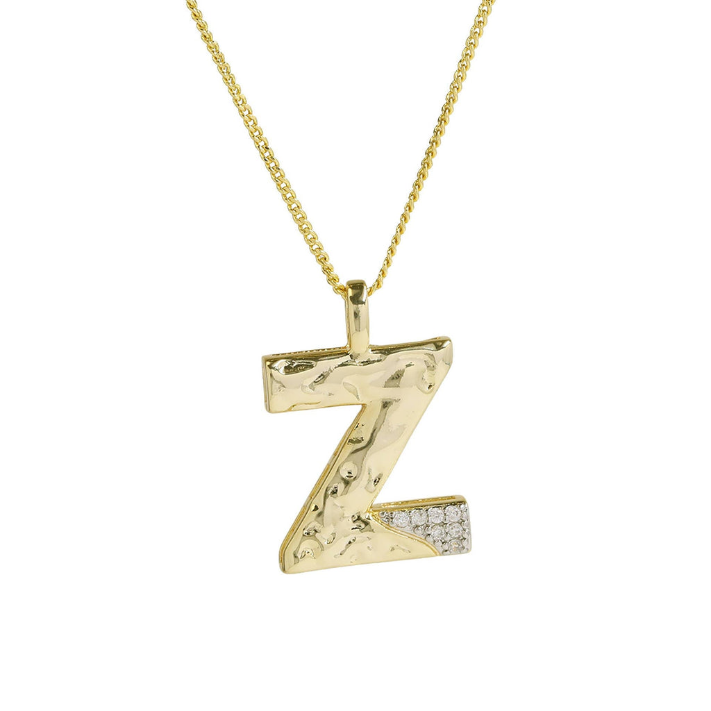 Mixed Metal Initial Necklace